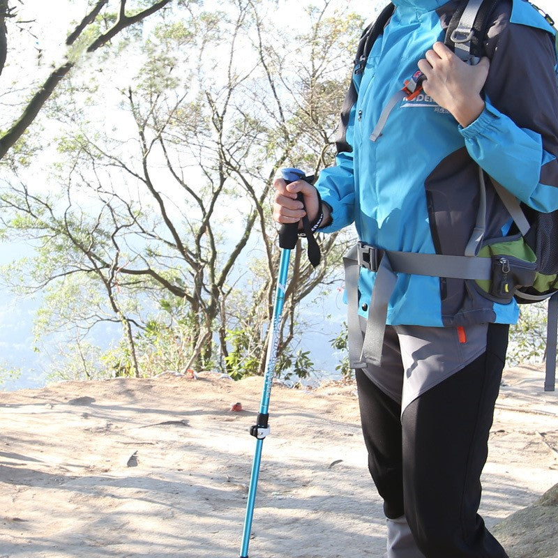 Elevate Your Hiking Experience with the Aluminum Alloy Straight Handle Trekking Pole